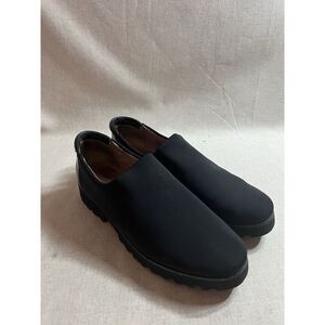 Donald Pliner Belfast Black Slip On Loafers Stretch‎ Upper Chunky Lug Sole 8.5
